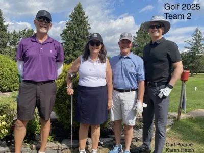 Team 2 of the PLRA golf tournament; Carl, Karen, Jack, James