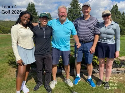 Team 4 of the PLRA golf tournament; Rob, Ryan, Katie, Mike
